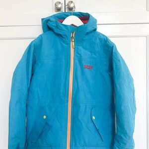 Kids Stio Blue Hooded Jacket (Size 8)